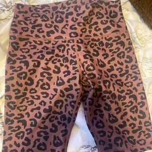 Leopard biker shorts.